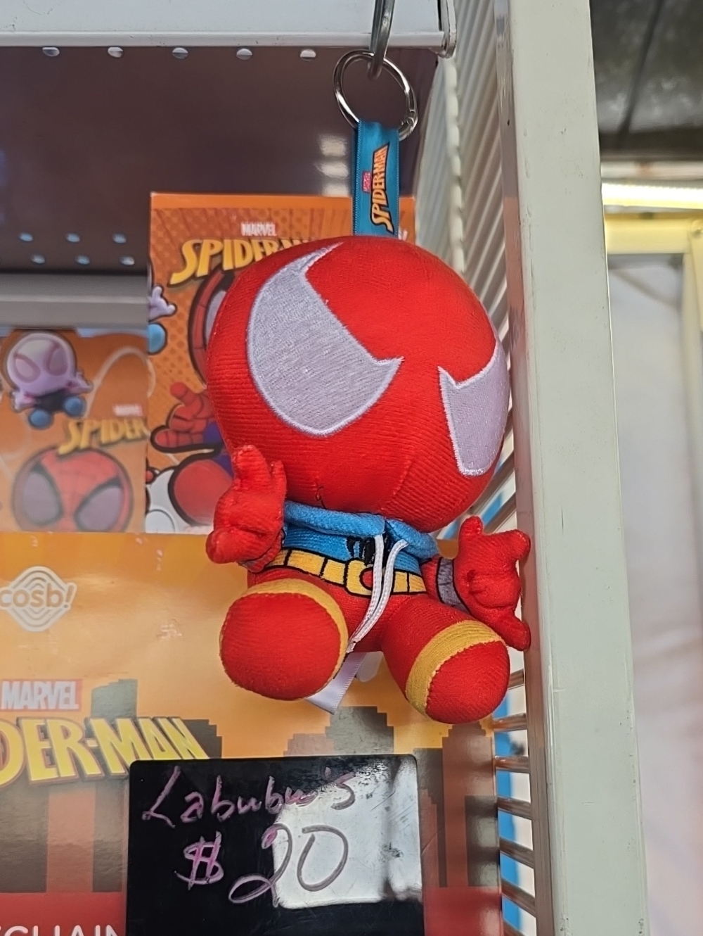 Marvel Spider-Man Red Plush Keychain - Pocket-Sized Hero